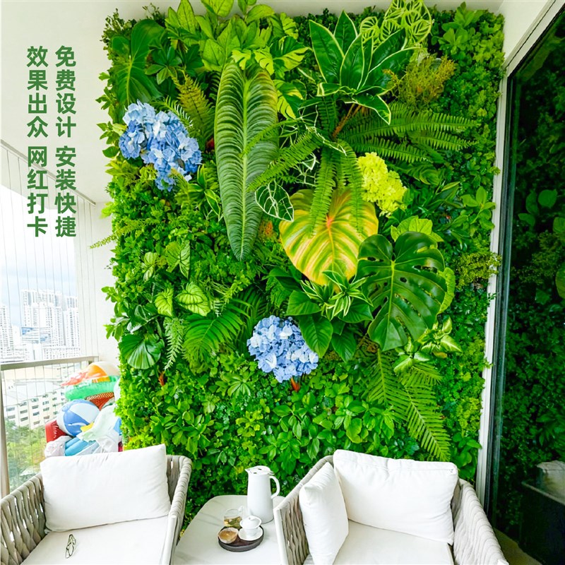 苔藓墙背景植物墙面假草坪装饰楼梯窗台绿植隔断假花塑料仿真苔藓