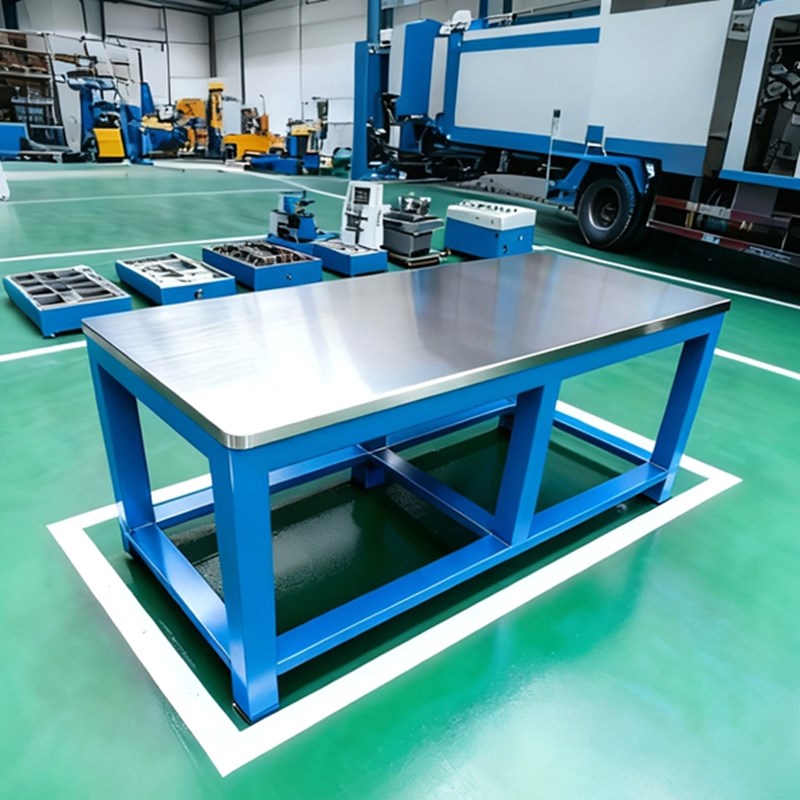 重型钢板工作台模具维修钳工台带虎钳模具操作飞模台实训桌子定制图片