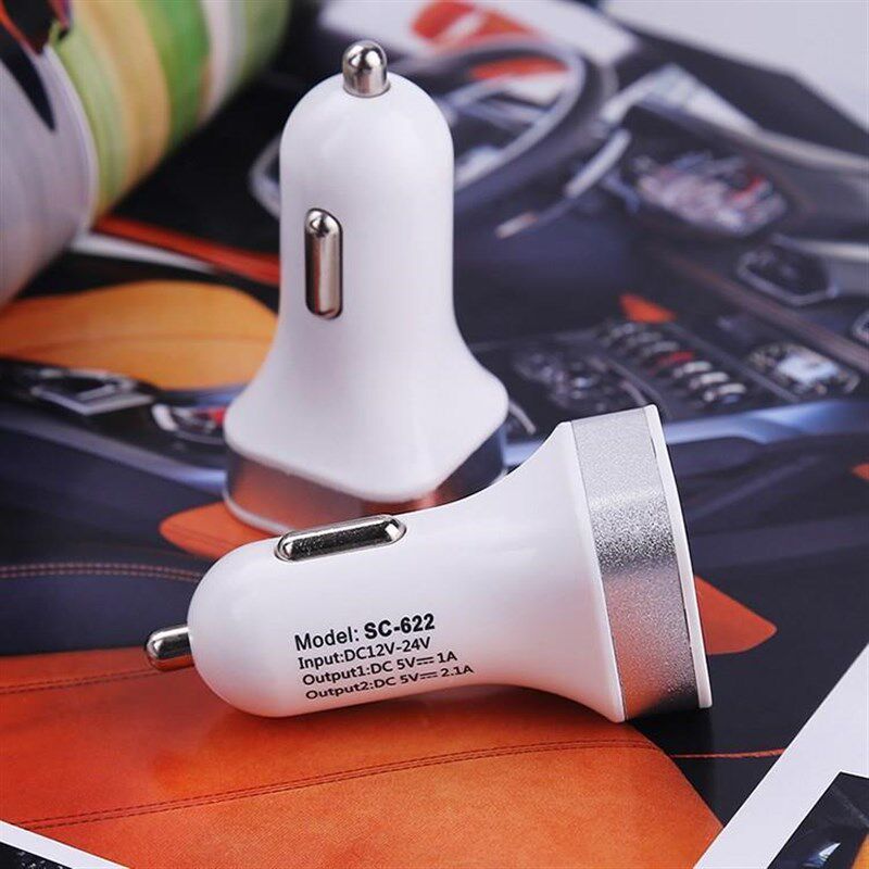飞毛腿 手机车载充电器2A双USB点烟器电源一拖二通用型通用汽车充