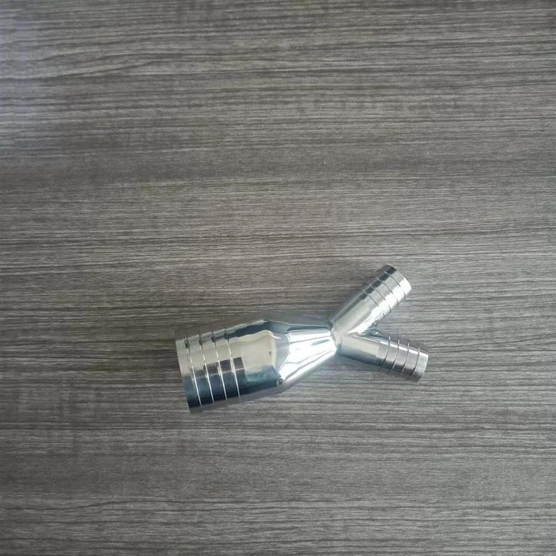 304不锈钢Y型变径宝塔三通一大两小软管三通转接头人字水管三通