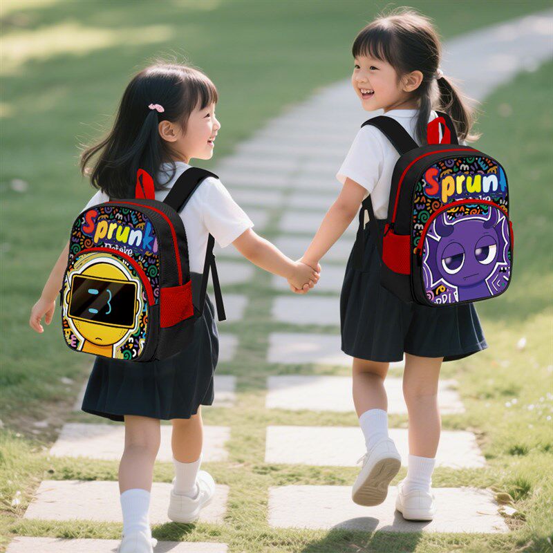 节奏盒子Sprunki双肩包3-6岁幼儿园专属背包儿童书包男童护脊警示