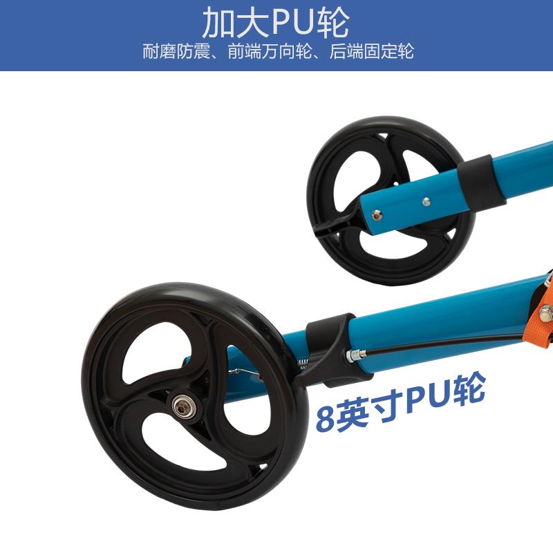 多功能助行购物车老人专用助步车可坐可折叠铝合金助行器四轮推车