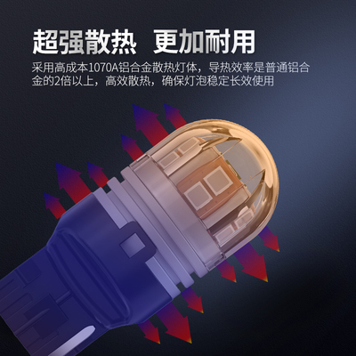 超亮LED刹车灯泡1156 P21/5W 1157 W21/5W双丝T20红光尾灯后雾灯