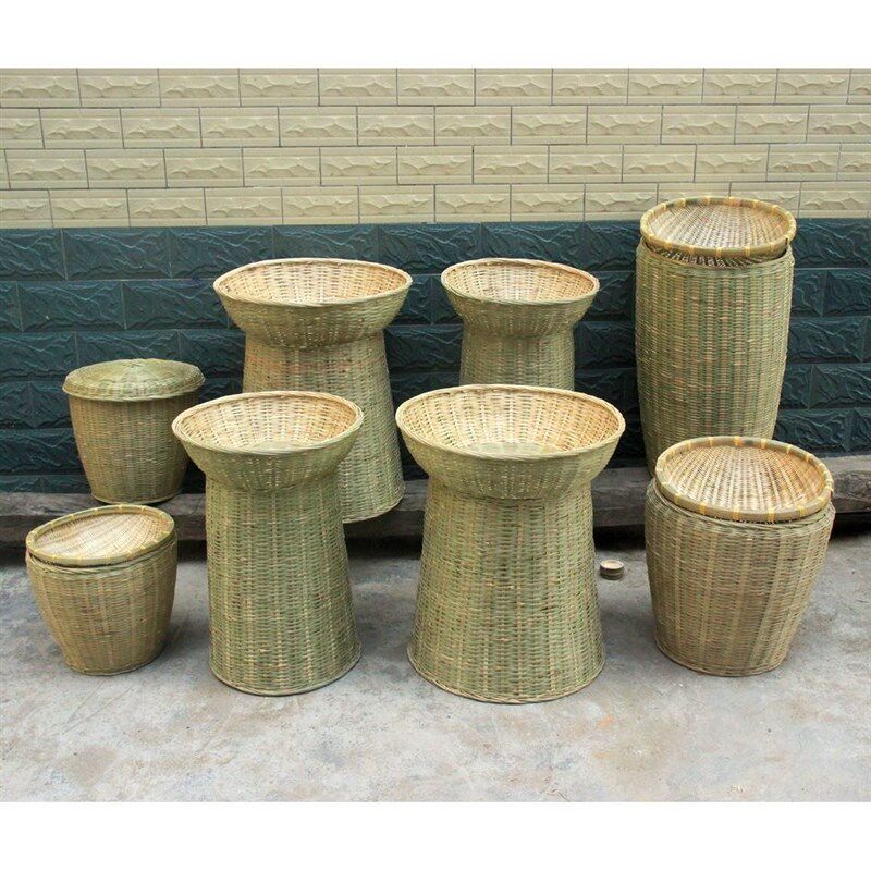 广西竹编大容量超市物品展示酒店杂物收纳环保竹篓竹筐竹制品包邮