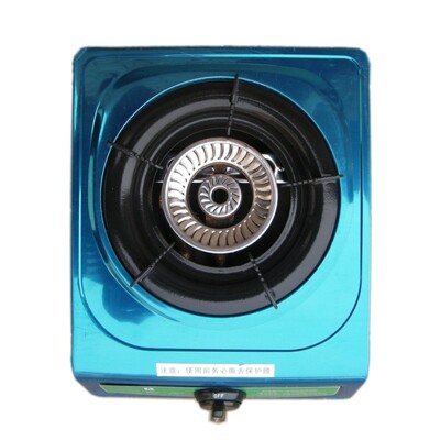 沼气灶绿百合不锈钢电子脉冲单灶农村家用粪便气专用发酵气体配件