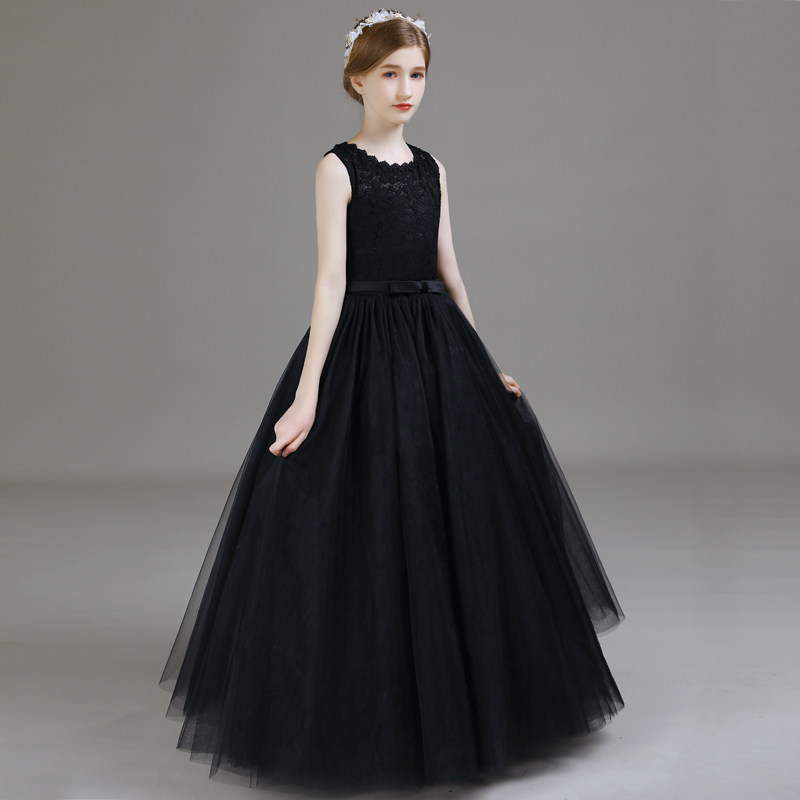 女童小提琴演奏钢琴表演出晚礼服儿童生日宴会高贵演讲长款公主裙