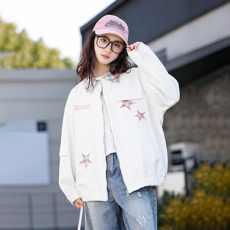 女童外套春款儿童大童衬衫女孩初中生休闲夹克长袖春秋季新款上衣