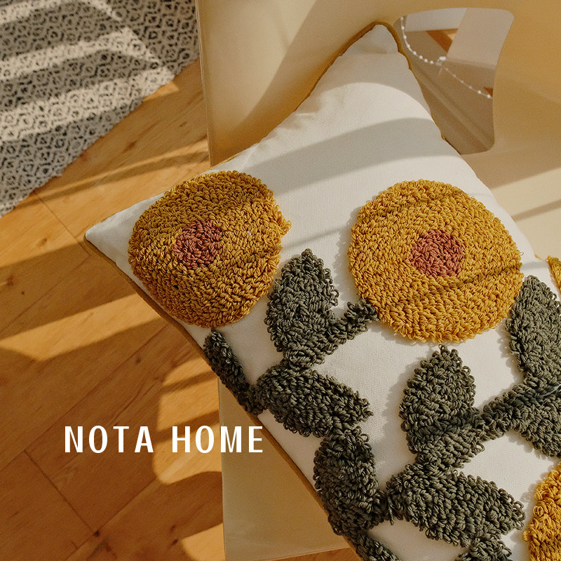 花朵抱枕美式靠枕田园风靠垫客厅沙发汽车腰枕轻奢抱枕套长条抱枕