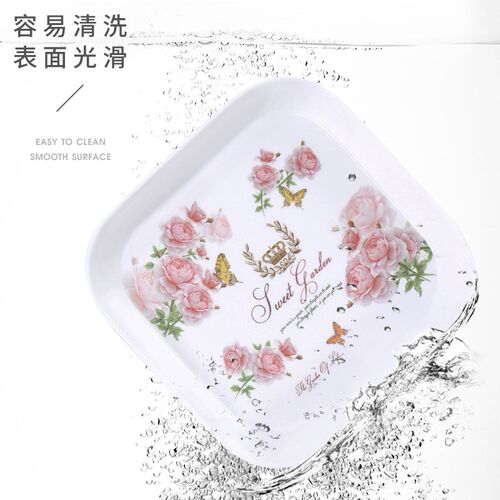 吐骨碟家用塑料碟子创意可爱餐桌垃圾盘小盘子吐骨头盘碟家用密胺