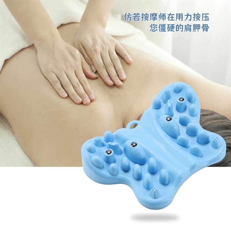 肩胛骨重力指压按摩枕缓解肩颈疲劳酸痛拉伸背部放松肌肉腰椎垫器