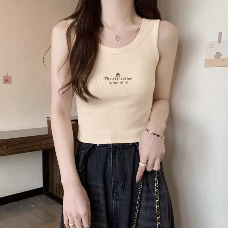 纯棉小背心女春夏西装内搭打底无袖吊带外穿ins潮辣妹短款上衣