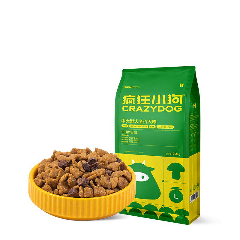 疯狂小狗香菇牛肉狗粮金毛40斤拉布拉多阿拉斯加中大型犬成犬全价