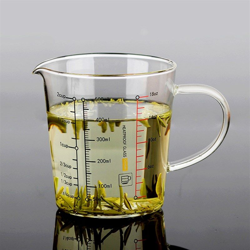 量杯带刻度玻璃牛奶杯计烧杯烘焙耐热家用早餐儿童高温玻璃量杯