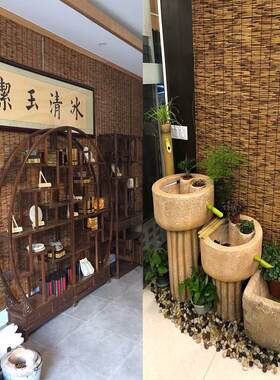 草帘子稻草竹帘做旧手工防风竹帘子禅意店铺遮阳卷帘屏风竹编定做