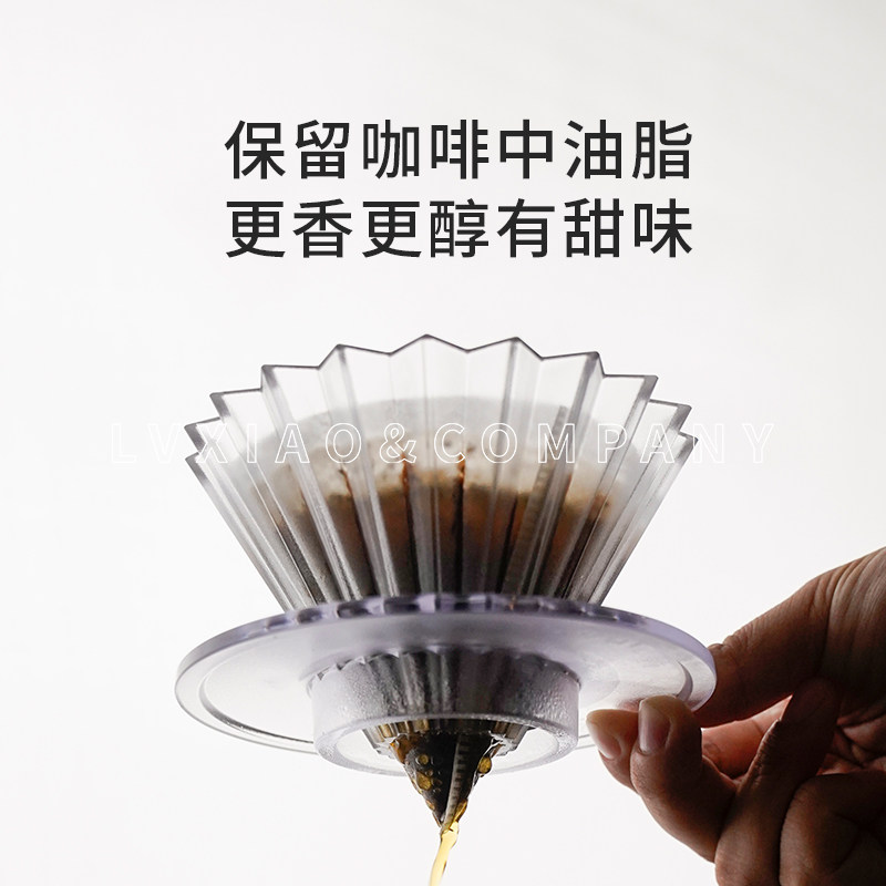 hario v60不织布滤纸 复合纤维 锥形滤纸保留咖啡油脂紧密01/02号