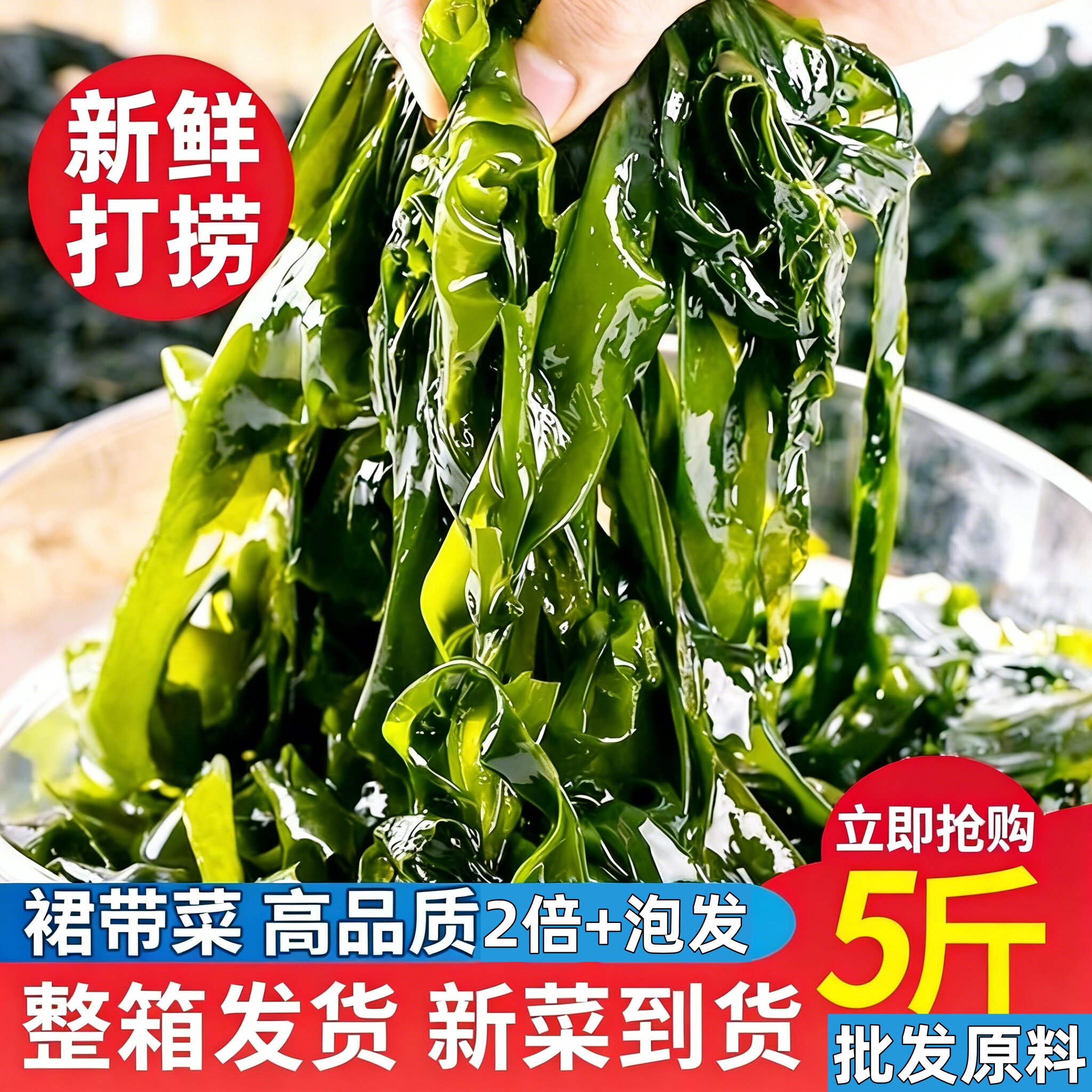 5斤裙带菜叶海白菜海带菜叶海藻菜海带海菠菜海裙菜火锅食材批发