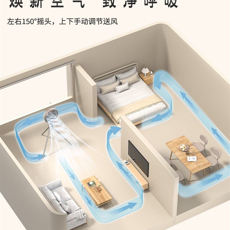 西哲Sezze户外露营充电款风扇落地便携台扇无线照明电风扇吊扇302