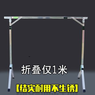 地摊货架夜市摆摊卖衣服架子伸缩加厚折叠最短晾衣架摆地摊挂衣架