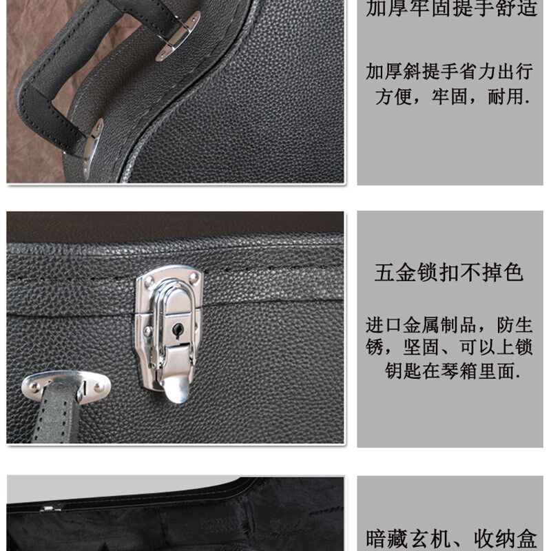 民谣古典吉他琴盒39寸40寸41寸实木双肩背带吉它盒子抗压皮箱快递