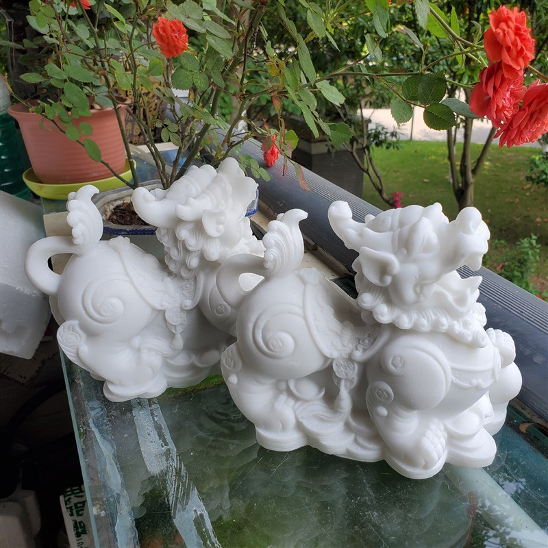 石雕貔貅摆件小一对公母大小号招财聚财工艺品汽车客厅皮丘