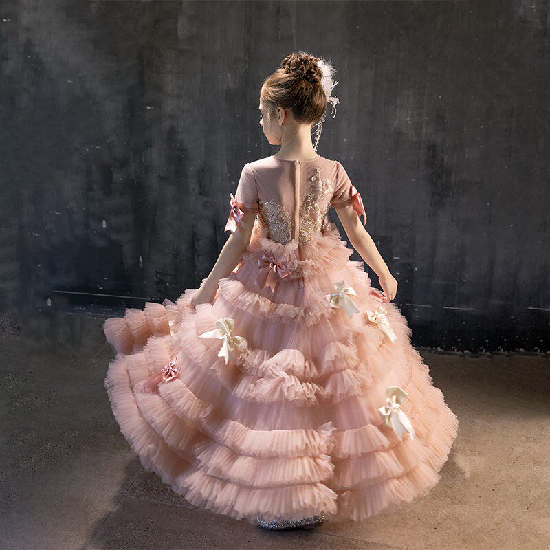 女童轻奢儿童礼服公主裙生日花童走秀主持洋气小众钢琴演奏演出服