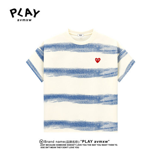 PLAYAVMXW爱心刺绣纯棉休闲T恤