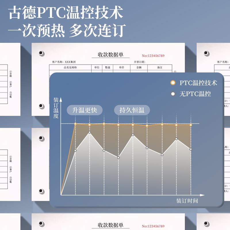 古德S88凭证装订机全自动热熔胶管办公打孔胶装机财务文件会计档