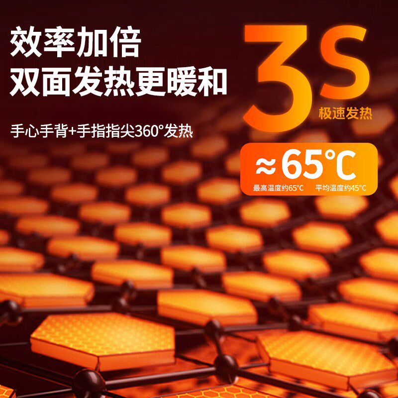 电动三轮车充电加热手套大码中老年骑行电热手把套保暖冬天男款