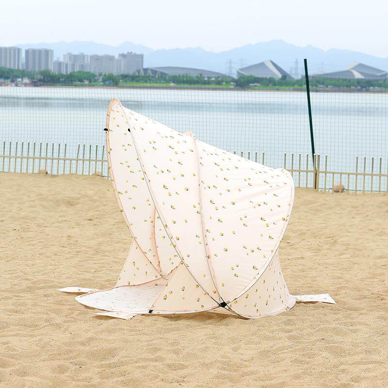 儿童沙滩防晒帐篷户外野餐露营单层便携收纳遮阳一键开合可折叠