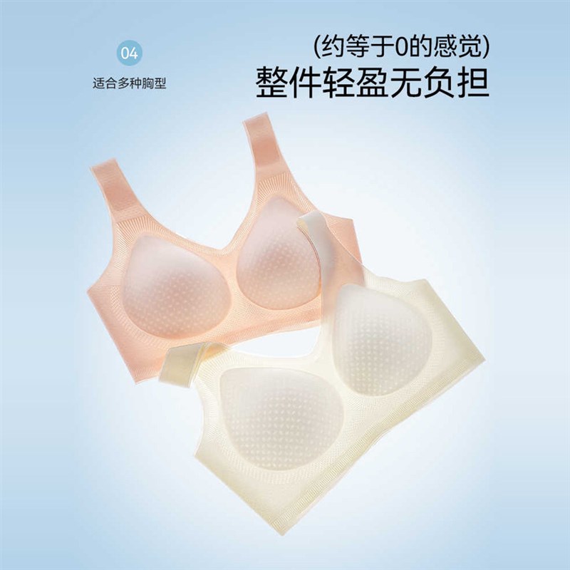 中老年妈妈夏季薄款冰丝无痕内衣女士无扣套头背心式无钢圈胸罩