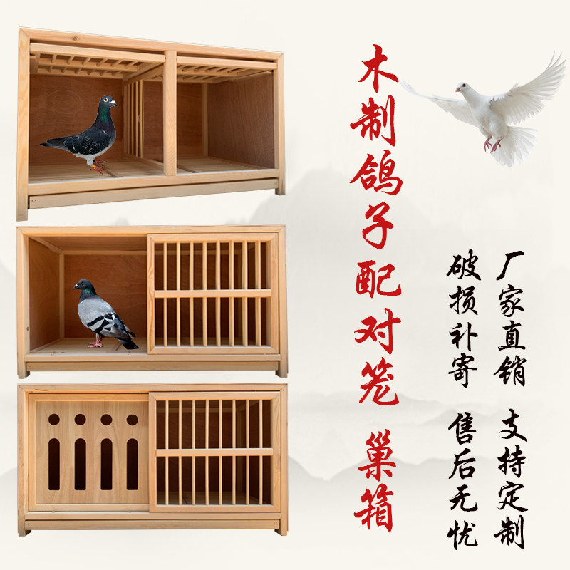 赛鸽信鸽配对巢箱 多用途加厚繁殖调节笼 可调式养殖鸽舍鸽具