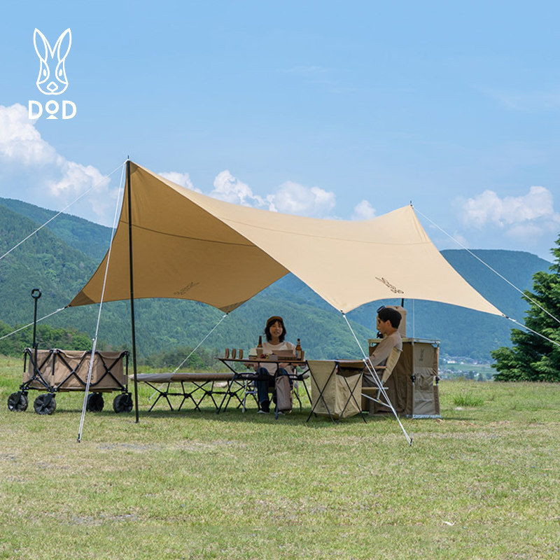 DOD天幕帐篷户外野营便携防晒露营遮阳棚精致露营六角天幕TT5-919