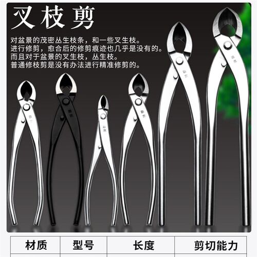 鼎木盆景制作造型工具叉枝剪斜口剪球形剪球斜切叶芽修枝剪盆栽