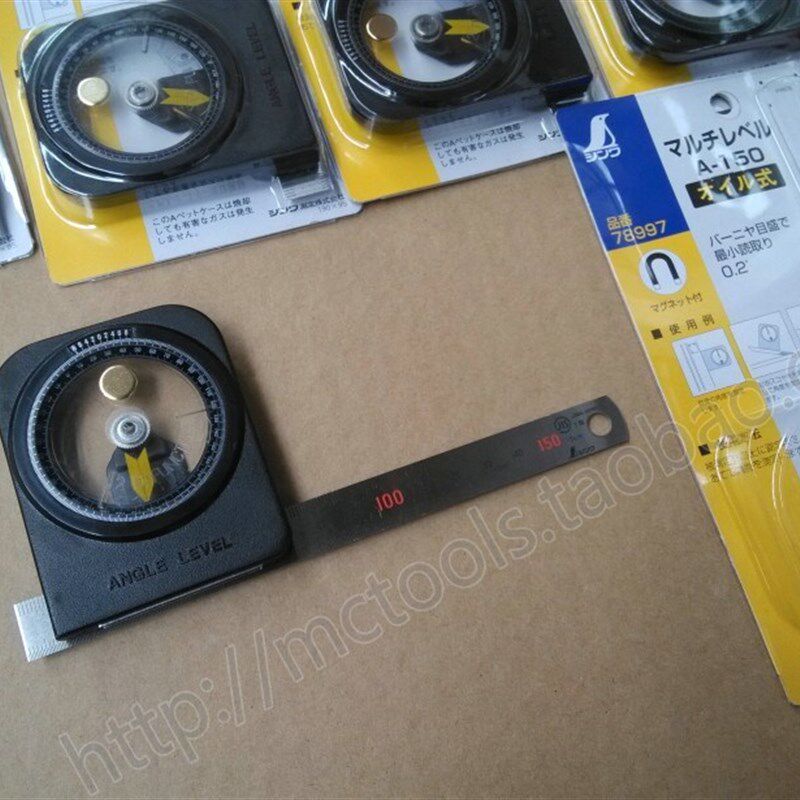 亲和SHINWA企鹅 A-150 300 盘式水平角度仪磁性角度规78997 78996