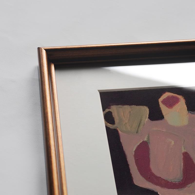紫色期盼 法式抽象四联组合画客厅沙发墙壁画小众复古餐厅装饰画