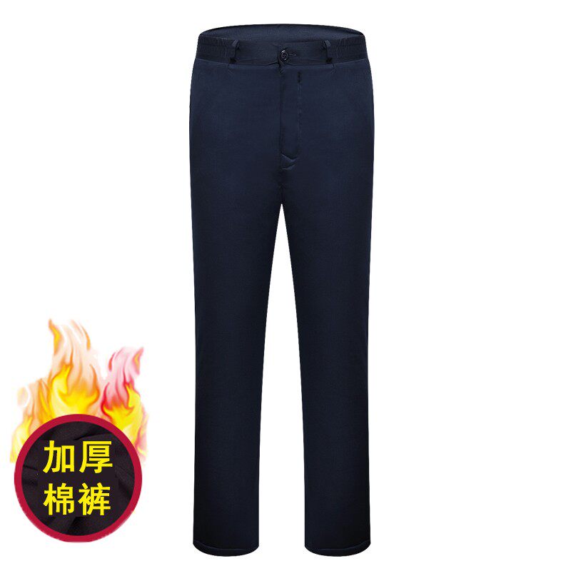 冬季加绒工作服棉裤男耐磨快递加厚防寒裤子冷库电焊工人劳保棉裤