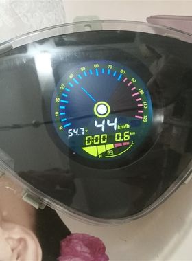 电动车液晶仪表码表鬼火二代代48-120v电压电量速度里程锂电改装