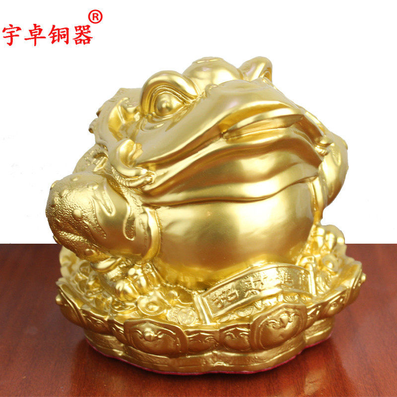 加工鎏金金蟾宇卓铜器纯铜金蟾黄铜金蟾贴金莲花金蟾工艺品摆饰