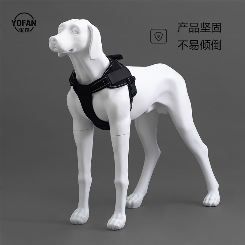 狗摆件玻璃钢大号魏玛犬宠物橱窗装饰衣服胸背展示架道具狗模特