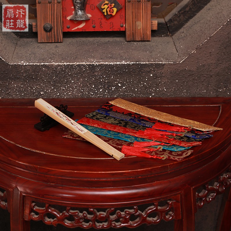 折扇男士9寸玉竹手绘宣纸文艺扇子古风女中国风花卉工艺礼品扇