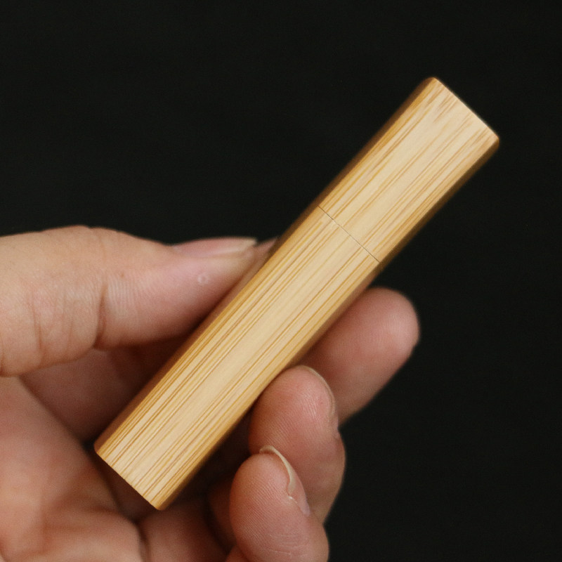 玉竹纯手工精工镜面打磨牙签盒文玩把件把玩竹器竹雕工艺品文玩竹