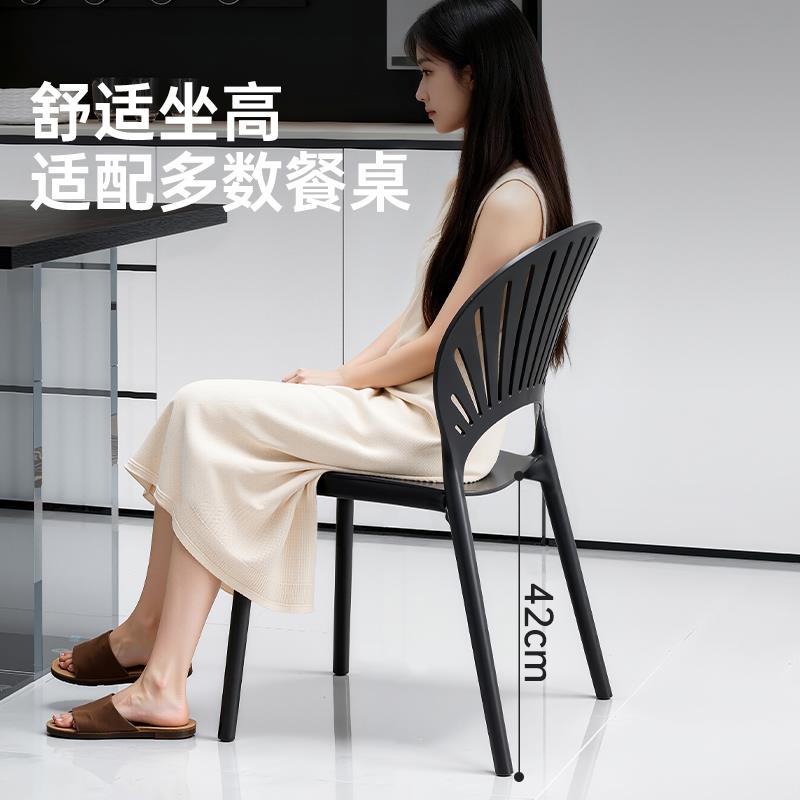 餐椅餐凳可叠放凳子店铺用夜市摆摊专用凳靠背2026新款加厚塑料凳