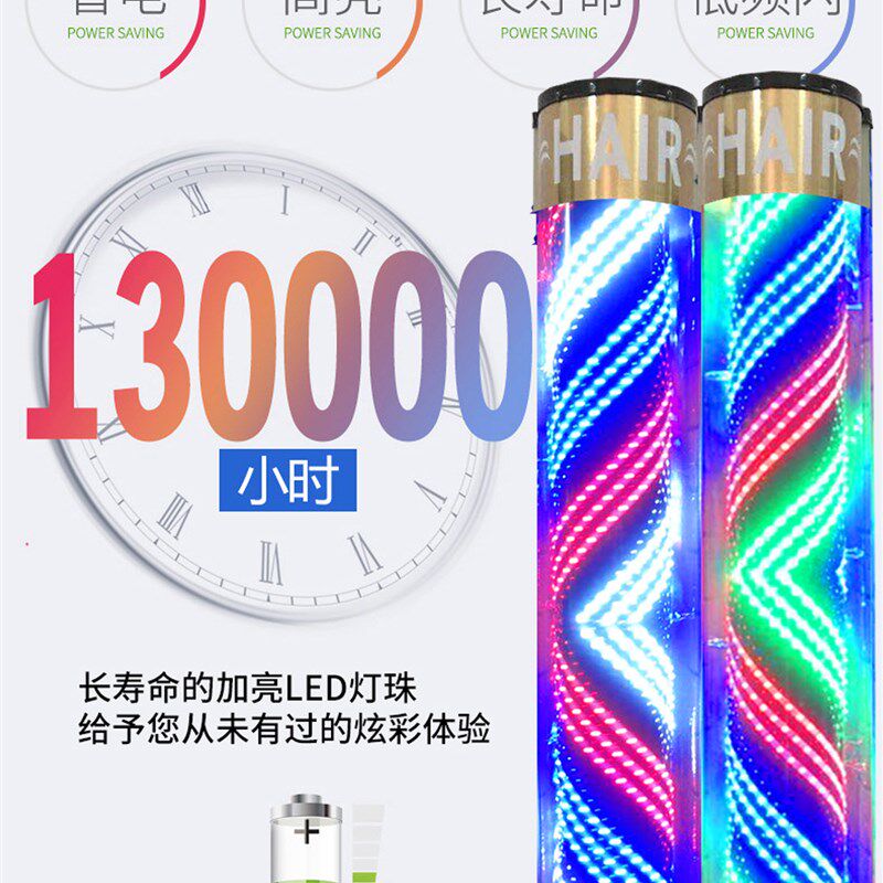 美发转灯理发店转灯发廊灯箱发廊转灯超亮贴片户外防暴雨半圆悬挂