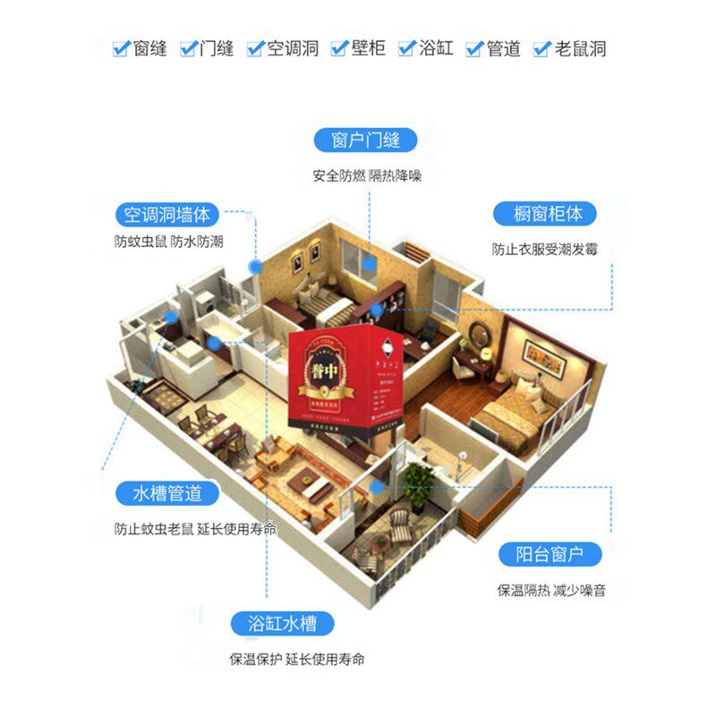 整箱15瓶红誉中阻燃发泡胶泡沫胶填缝剂门窗防水密封填充发泡剂