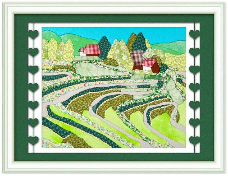 DIY手工时尚拼布画材料包创意家居装饰贴布画布艺画制作材料