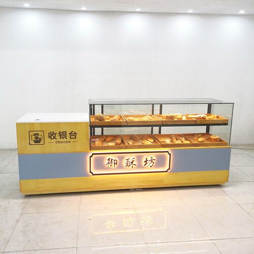 转角面包柜展示柜糕点柜桃酥柜拐角弧形L型宫廷点心玻璃烘焙 实木