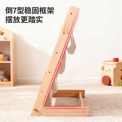 儿童书架家用书本收纳申请阶梯式杂志读物展示架落地式实木书架子