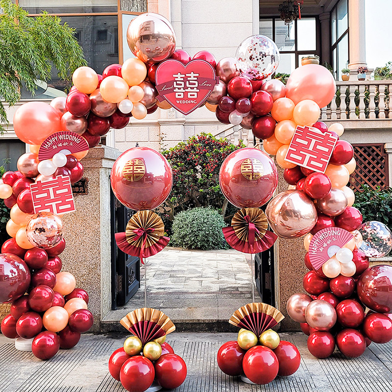 气球拱门支架结婚装饰室外婚庆场景布置套装订婚路引婚礼用品大全