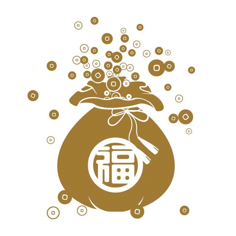 福袋类玻璃门橱窗贴纸创意镂空防水防晒平面墙贴推拉双开门装饰