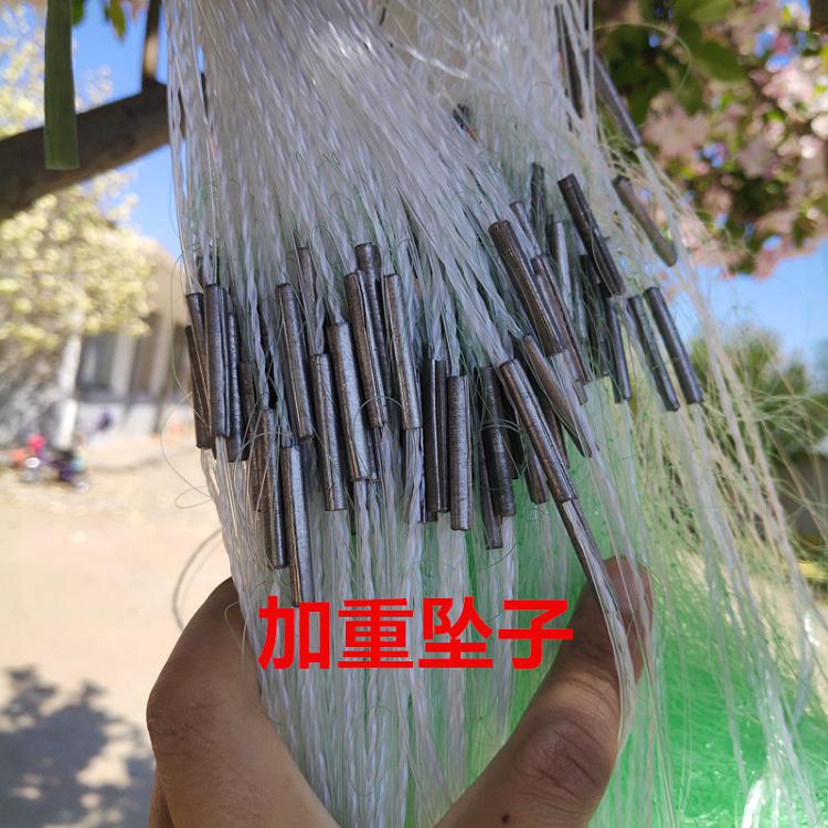 木浮长20米150米三层渔网沉网木漂粘网丝网拉网鱼网鲫鱼网挂鱼网